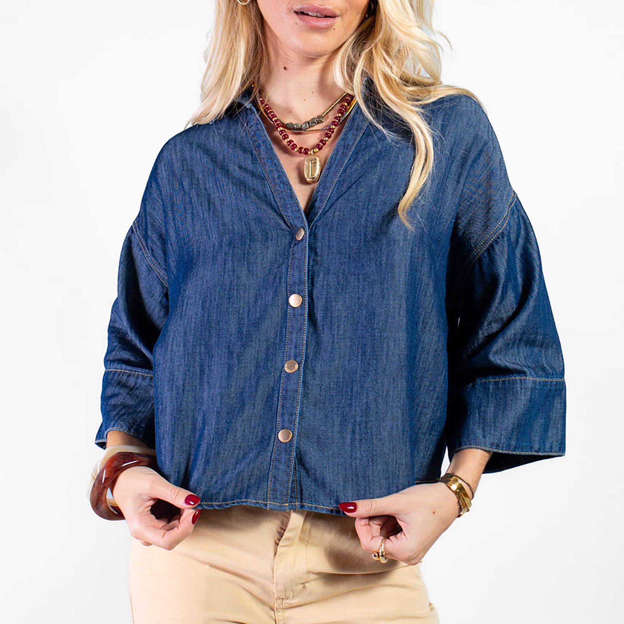 Chemise Femme bleu marine