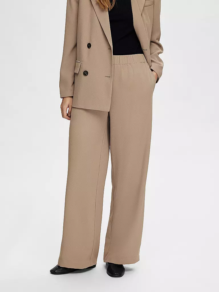 SELECTED FEMME Marlenehose Relaxed Fit SLFTINNI beige