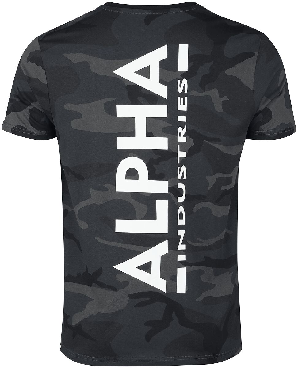 T-SHIRT CAMOUFLAGE IMPRIMÉ DOS | Alpha Industries T-Shirt Manches courtes