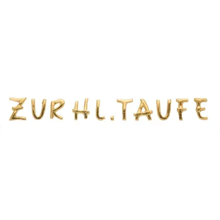 Glorex Wachsornament Zur Taufe, gold