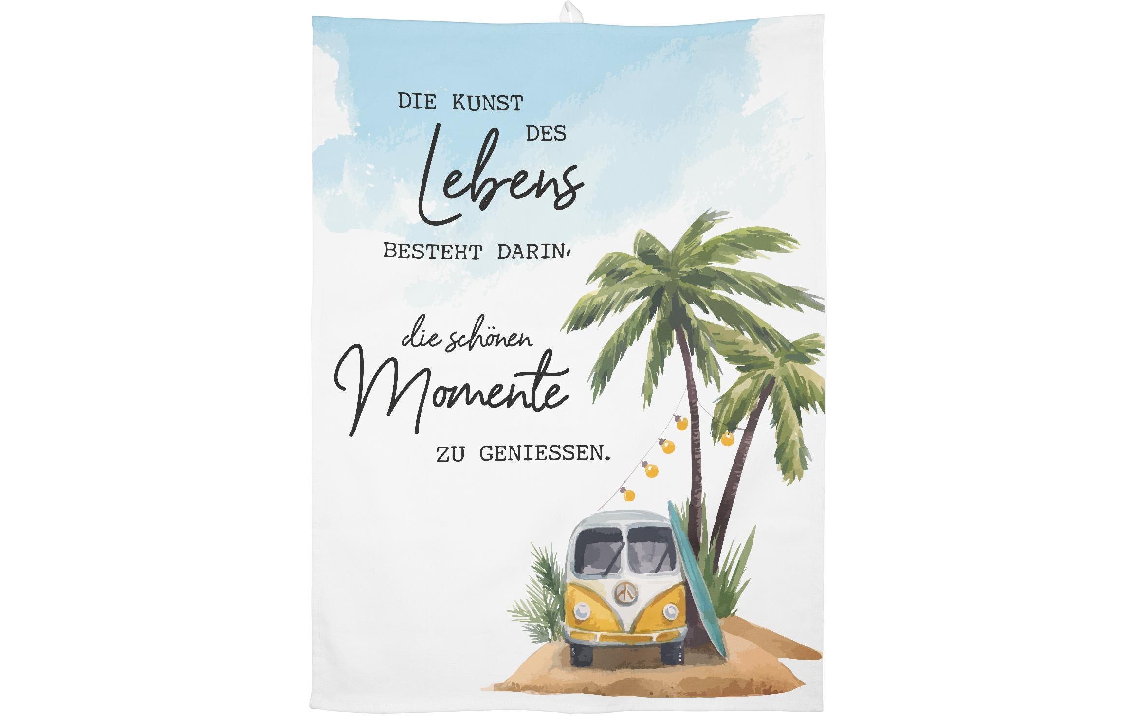 Geschirrtuch Die Kunst des Lebens MehrfarbigGeschirrtuch mit Motivdruck