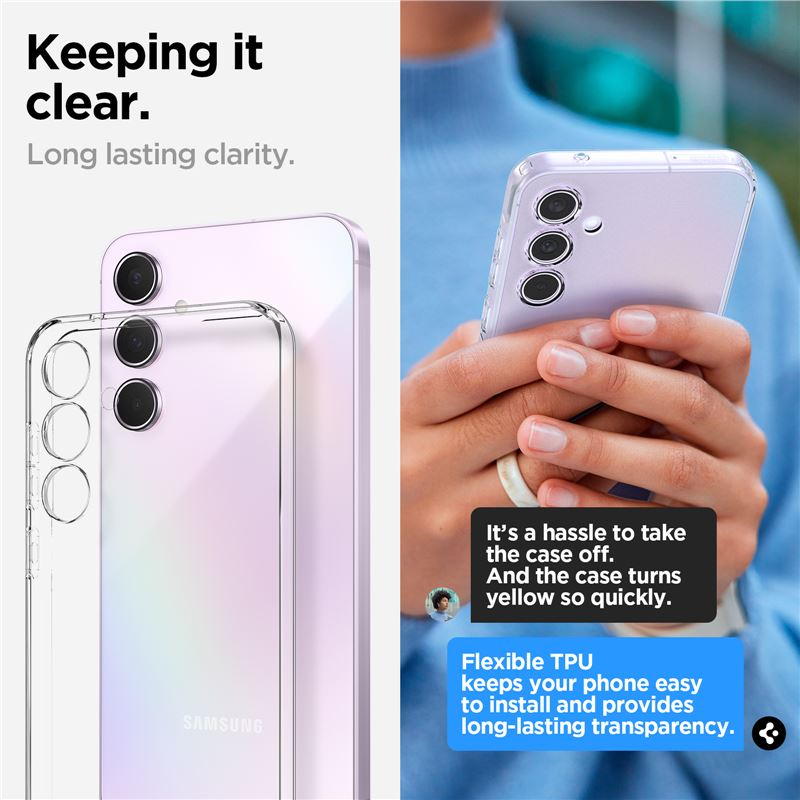 Samsung Galaxy A55 Liquid Crystal Case Gummi Hülle (ACS07537) - Transparent