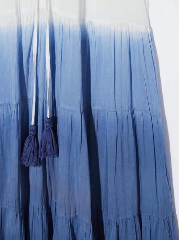 Vestido Maxi Color Block - Multicolorido
