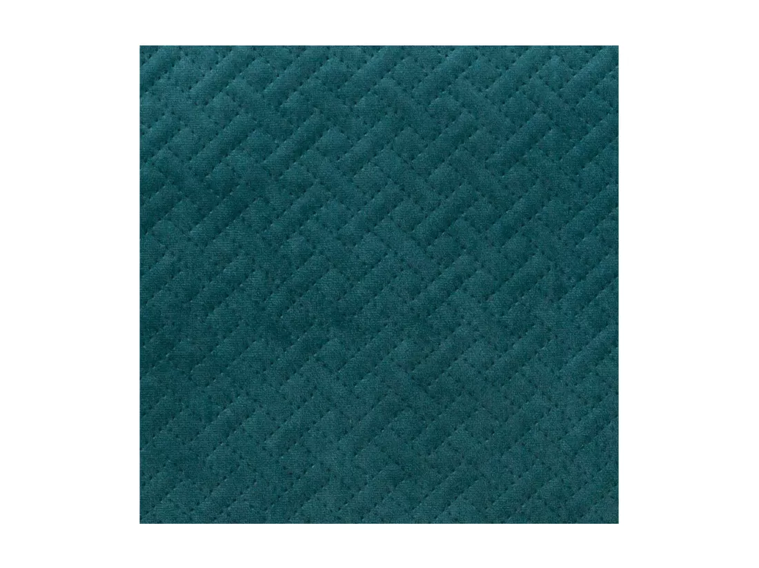 Coussin déhoussable Bleu Canard en Velours embossé 38 x 58 cm