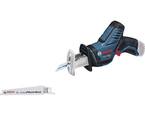 Bosch Professional GSA 12V-14 accu-reciprozaag inclusief 1 x S 522 EF reciprozaagblad en 1 x S 511 DF reciprozaagblad, zonder accu en lader