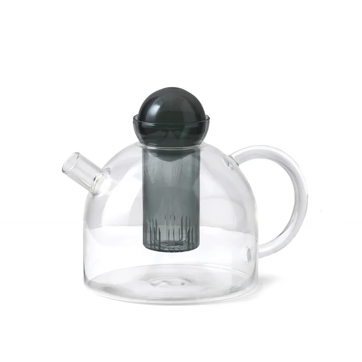 Ferm Living - Still Teekanne 1,25 l, klar / rauchgrau