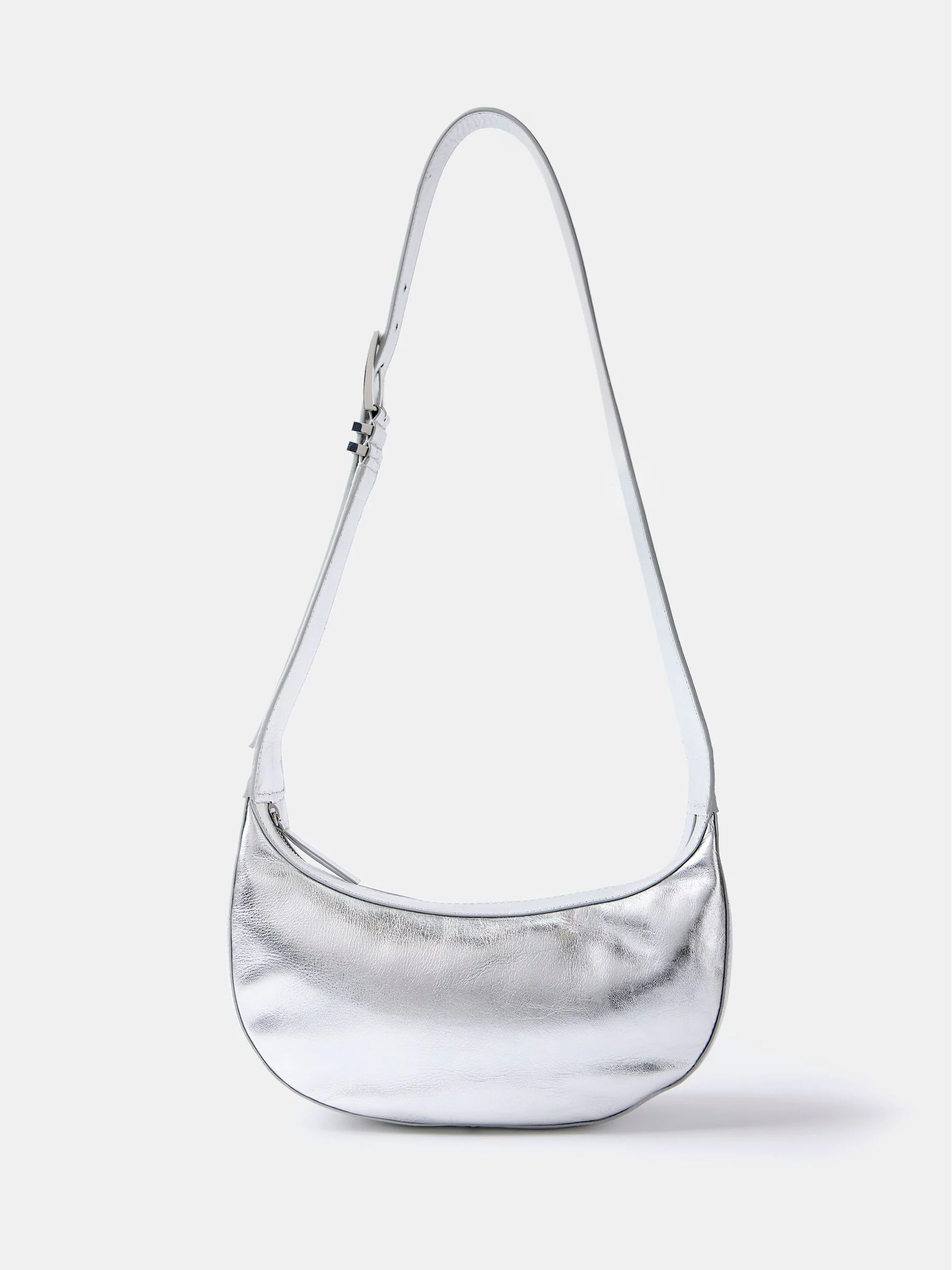 Zilver - Mint Velvet - Leren crossbodytas