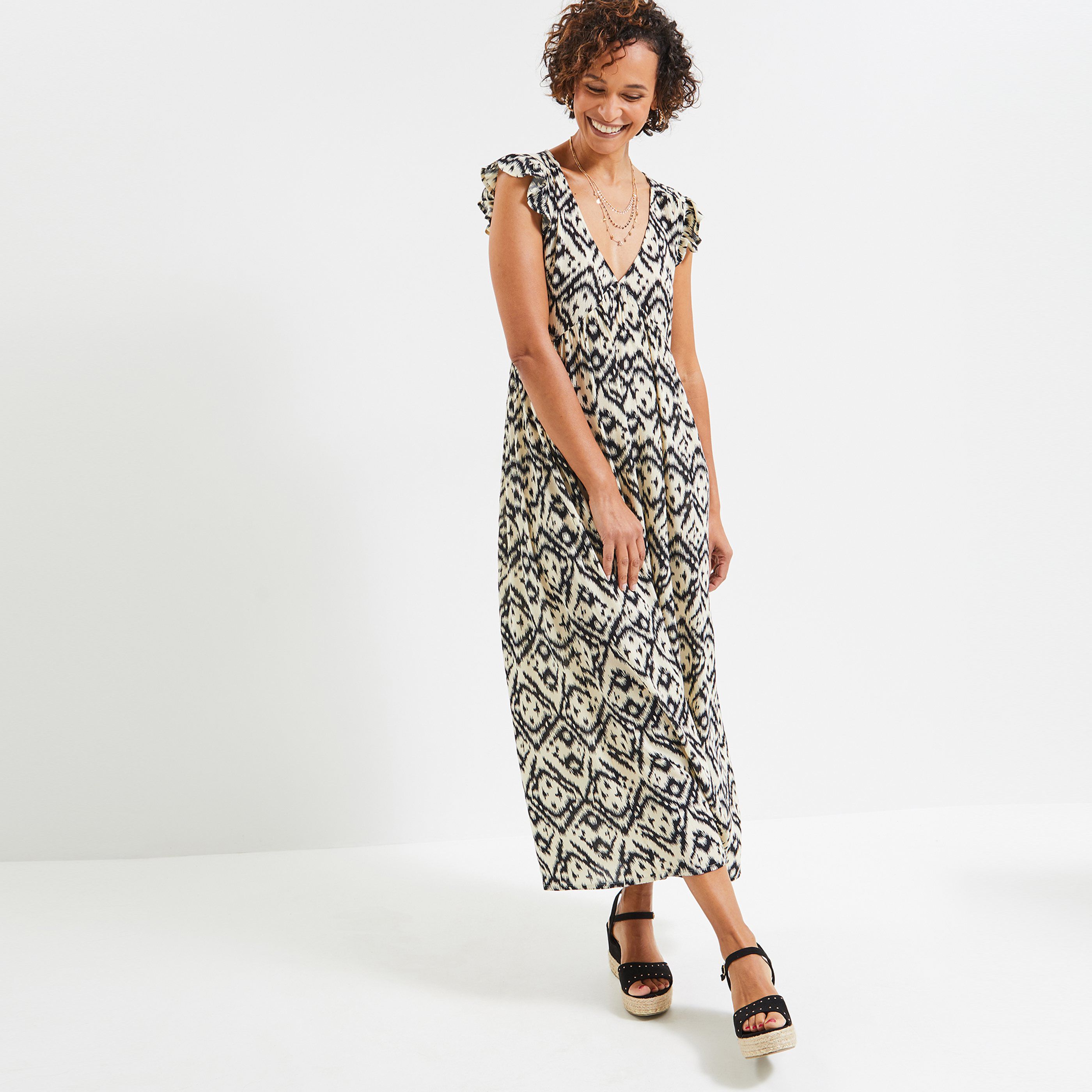 Robe longue femme - ECRU