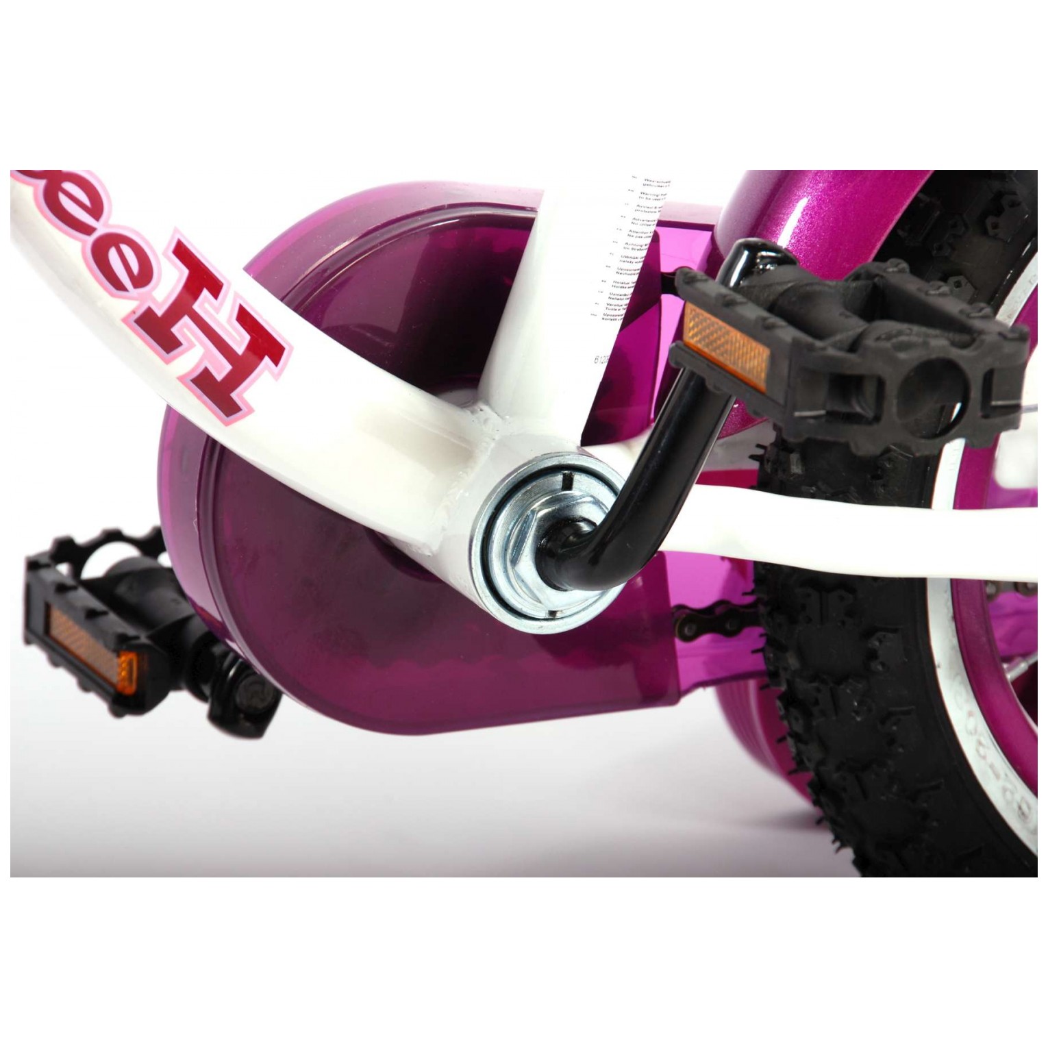Volare Heart Cruiser Fiets - 12 inch - Wit Paars