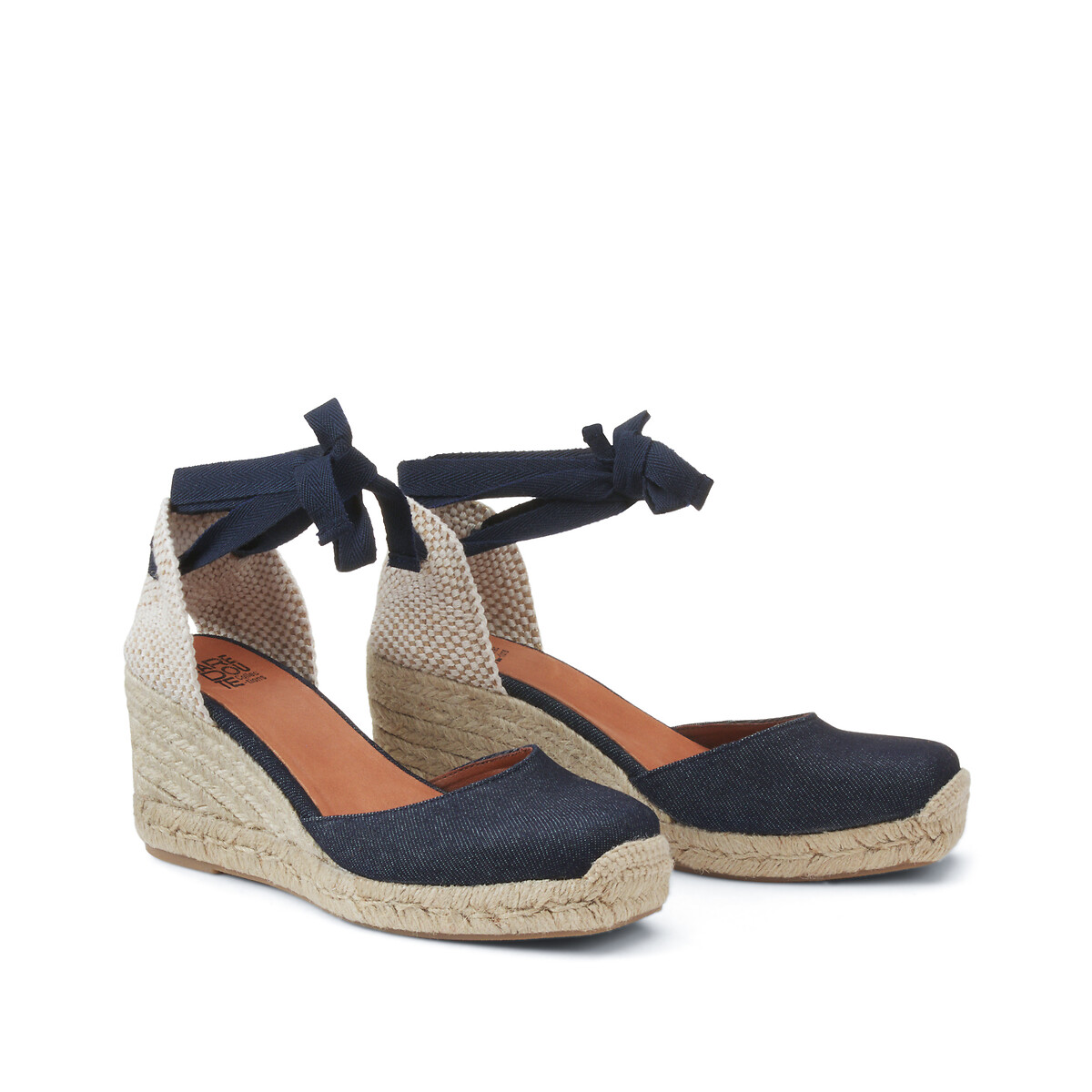 COLEÇÃO LA REDOUTE<br>Espadrilles de plataforma com cadarço no tornozelo