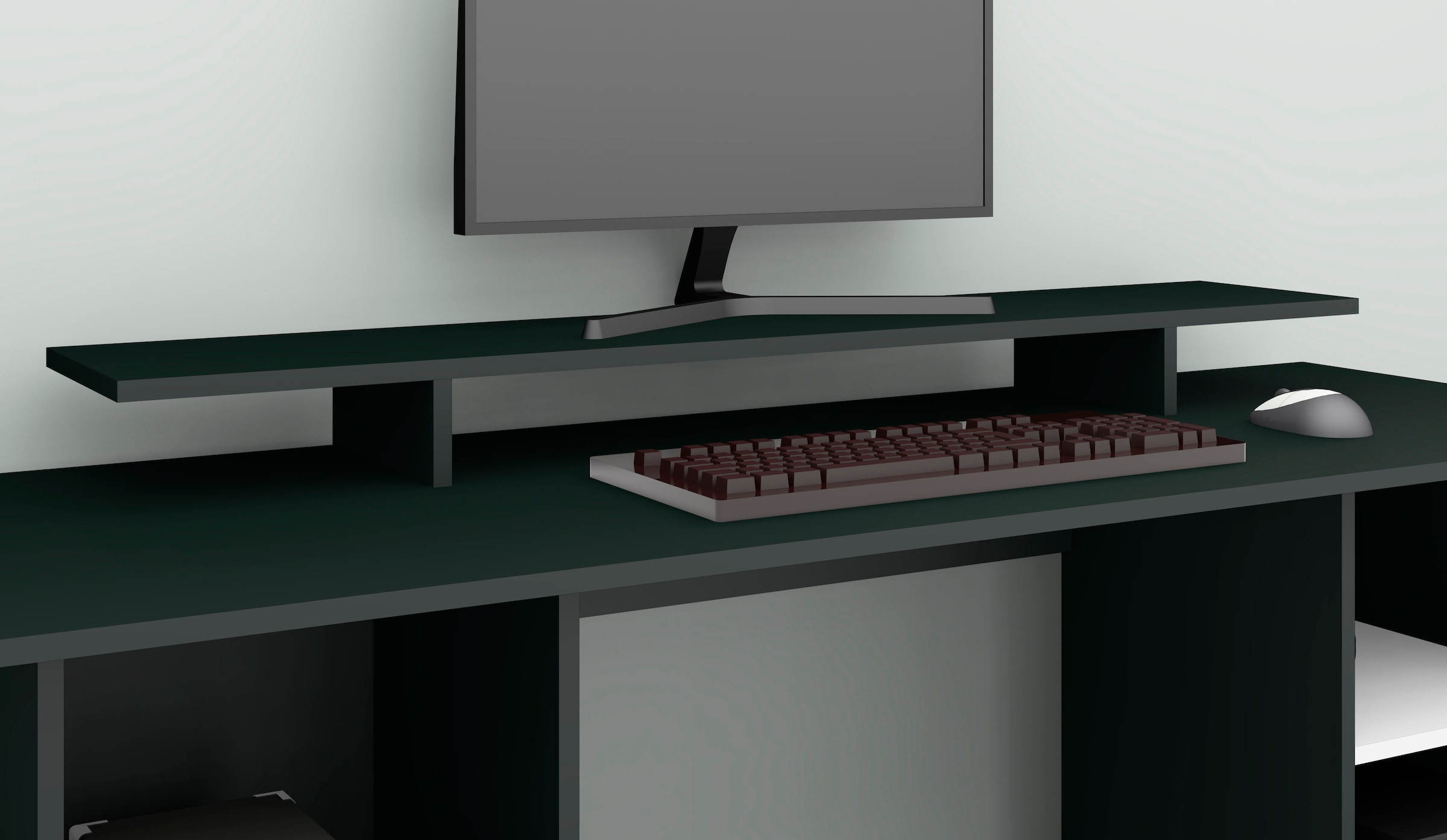 borchardt Möbel Schreibtischaufsatz »Kai« Monitorständer, Bildschirmerhöhung im modernen Design, Made in Germany