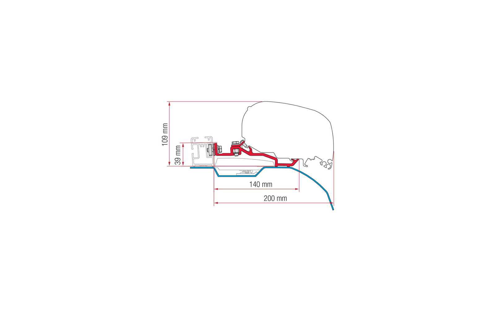 Fiamma Markisenadapter-Kit Smart Clamp Ducato F80
