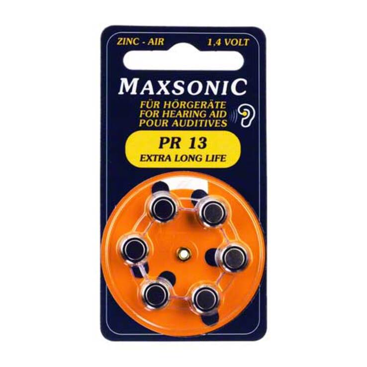 Batterien für Hörgeräte Maxsonic PR13, 6 St