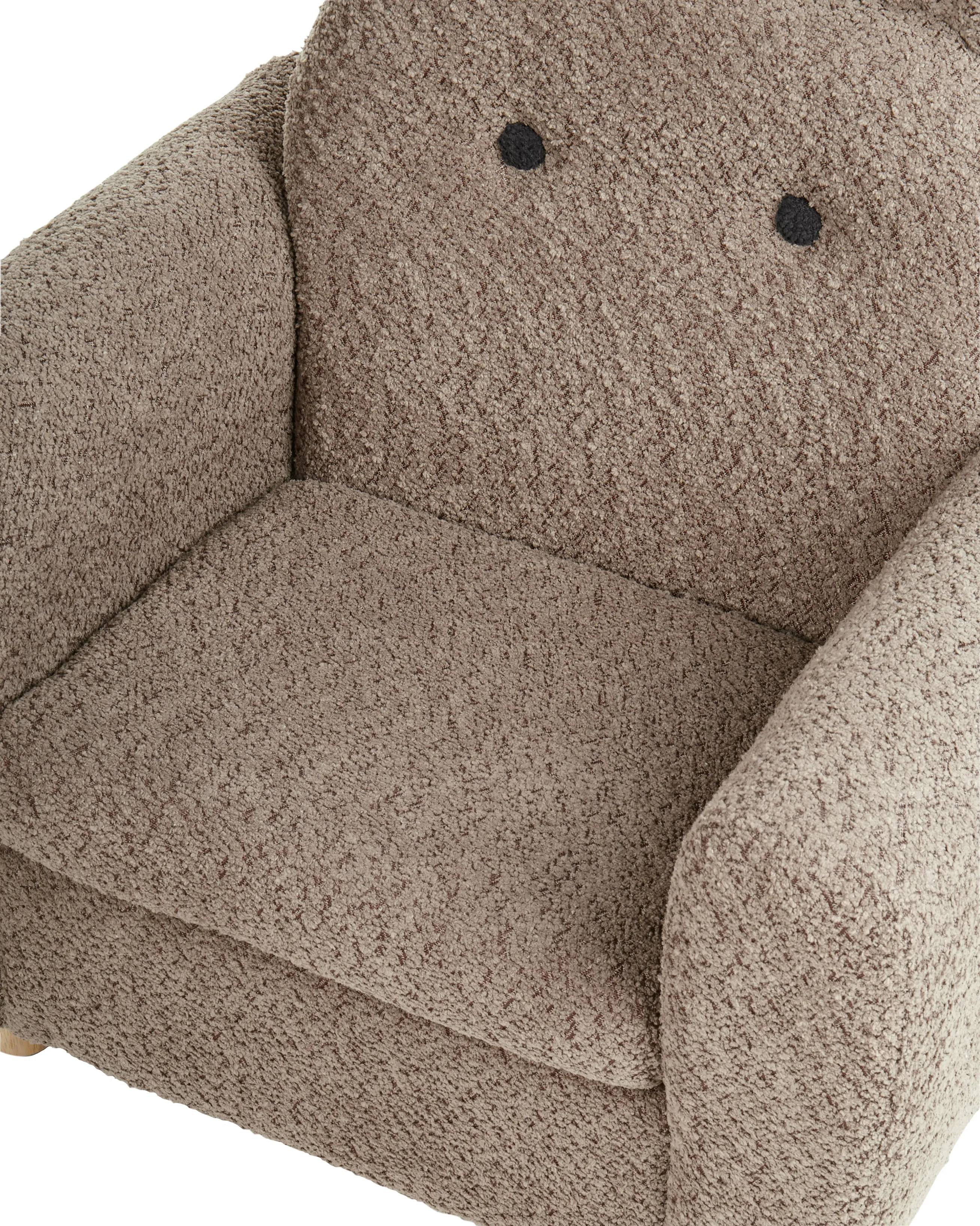 Kinderfauteuil Nijlpaard MARIBO Bouclé Bruin