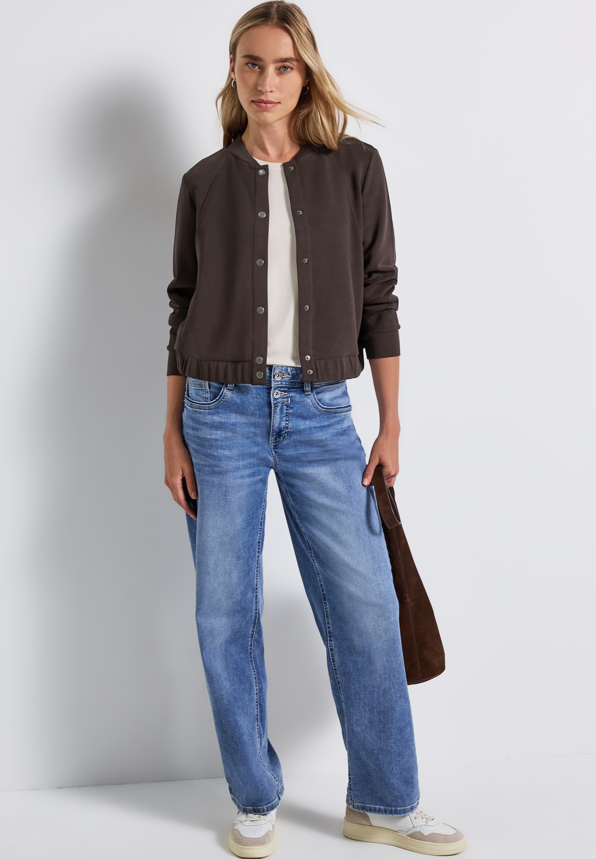 STREET ONE Blouson ohne Kapuze im Silk Look