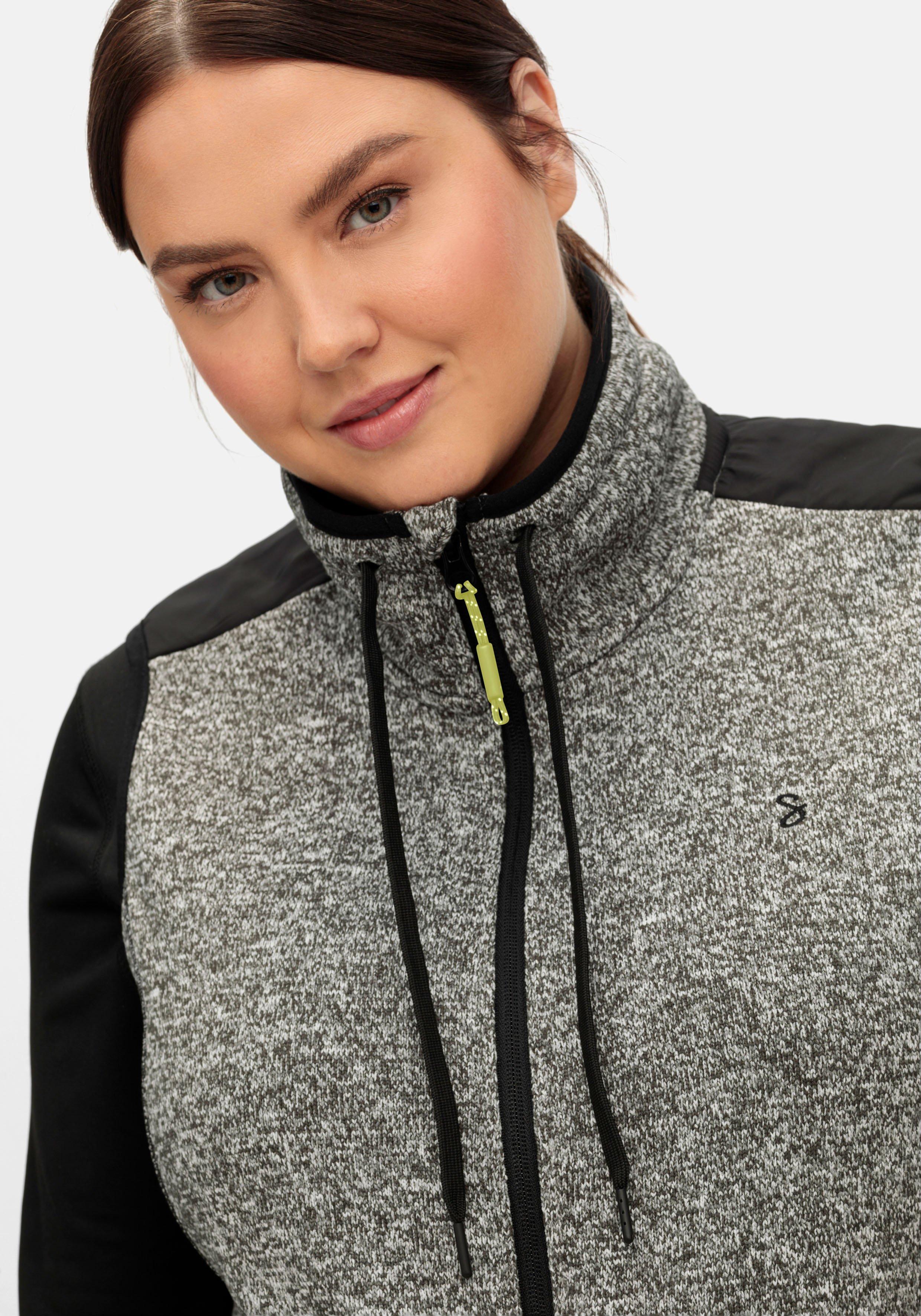 Funktionsweste aus Strickfleece, mit Stehkragen