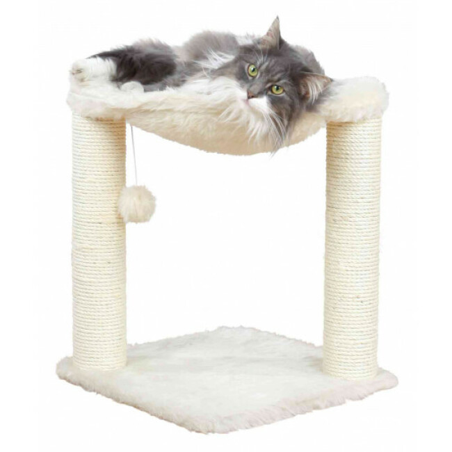Arbre à chat en peluche et sisal Baza avec jouet
