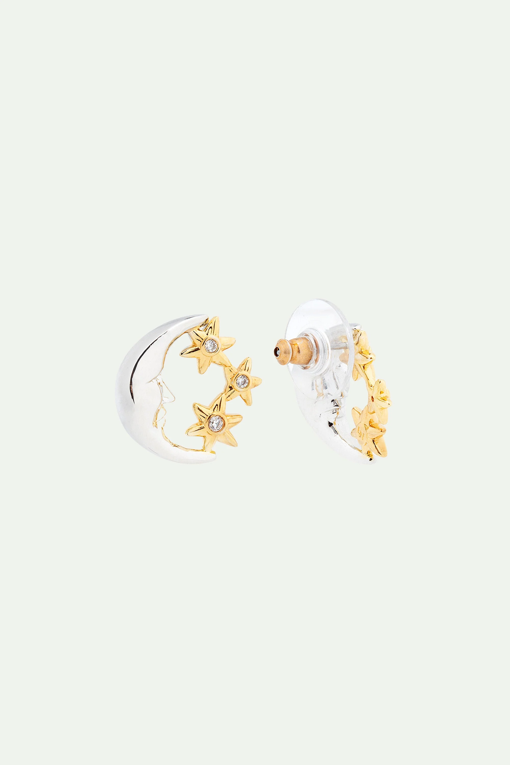 Boucles d'oreilles lune et étoiles | Multicolore