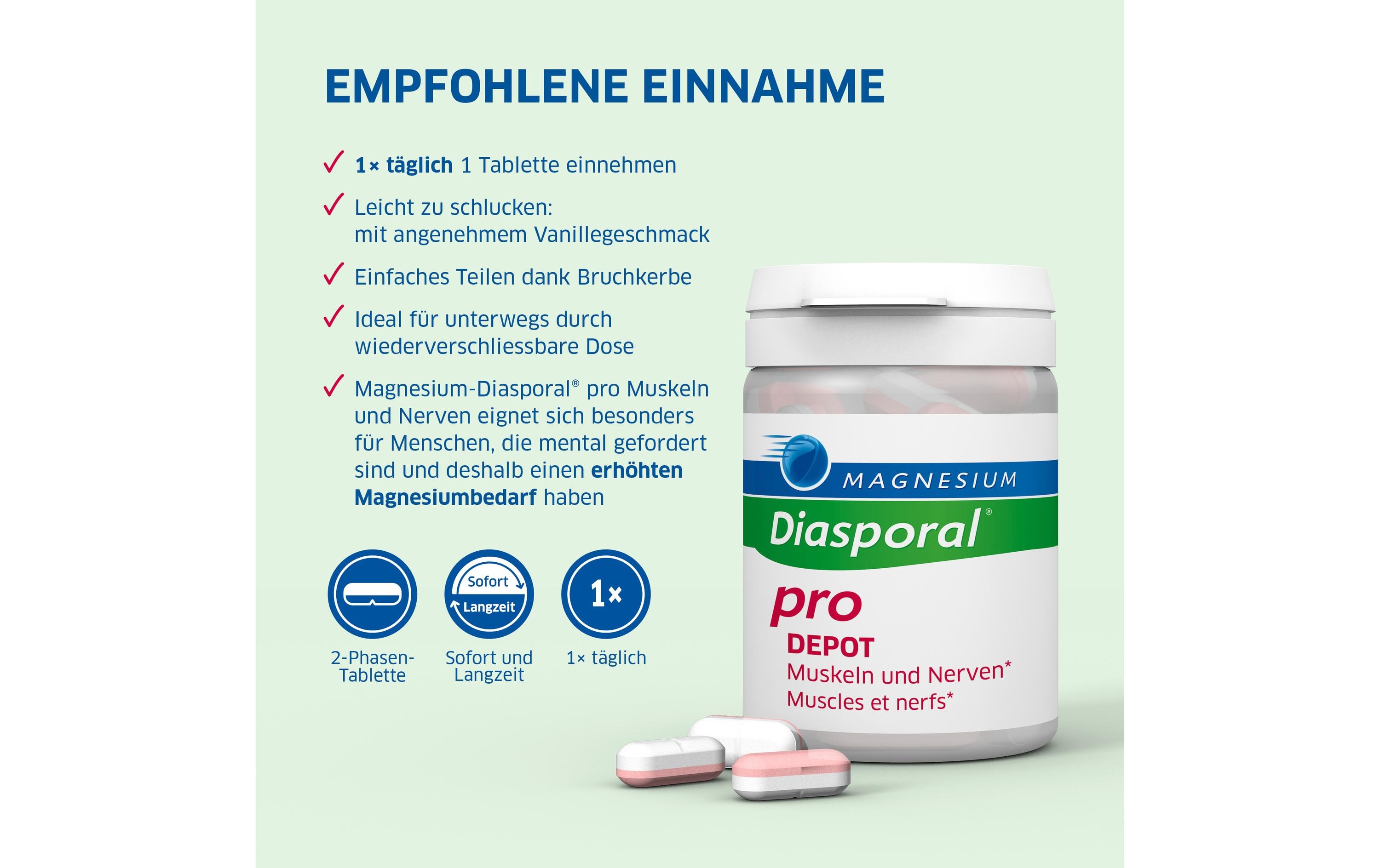 pro Depot 30 2-Phasen TablettenVegane Nahrungsergänzung mit 2-Phasen-Magnesium und Vitamin B-Komplex
