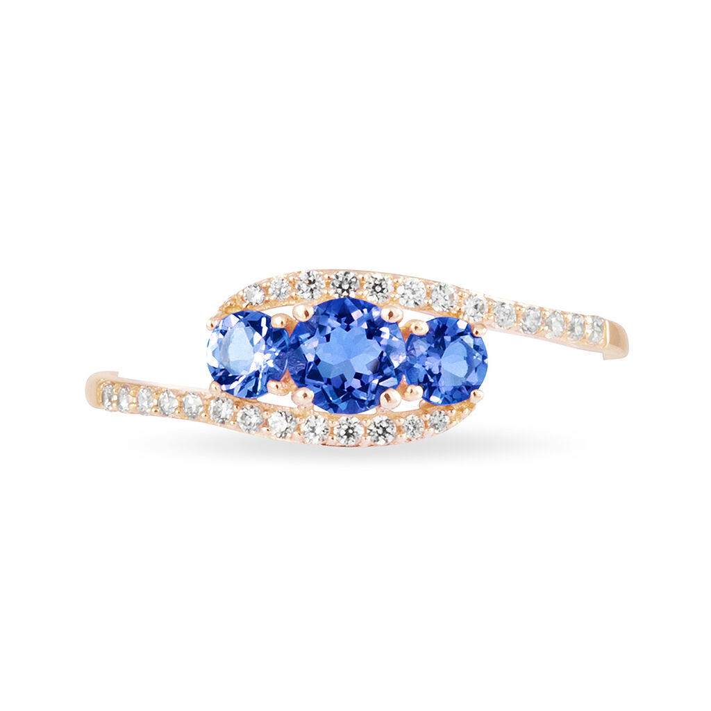 Bague Chloe Or Rose Saphir Et Diamant