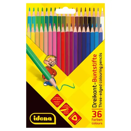 Idena Buntstifte holzfrei dreikant 36er Set