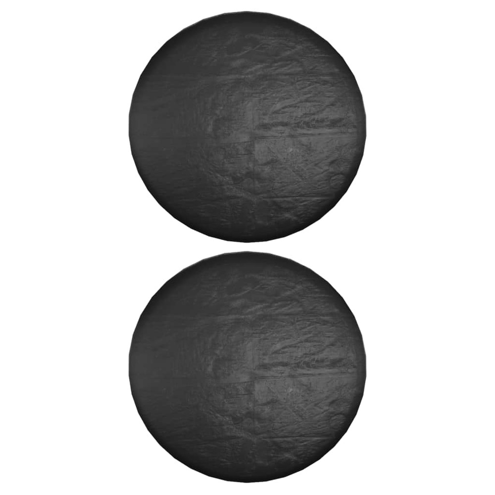 Housses pour salon îlot 2 pcs 8 œillets ø188x50 cm rond