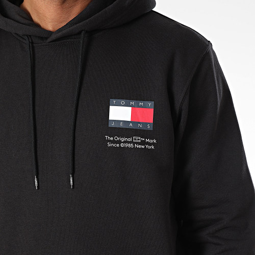 Sweat Capuche Regular Essential Flag 8418 Noir
