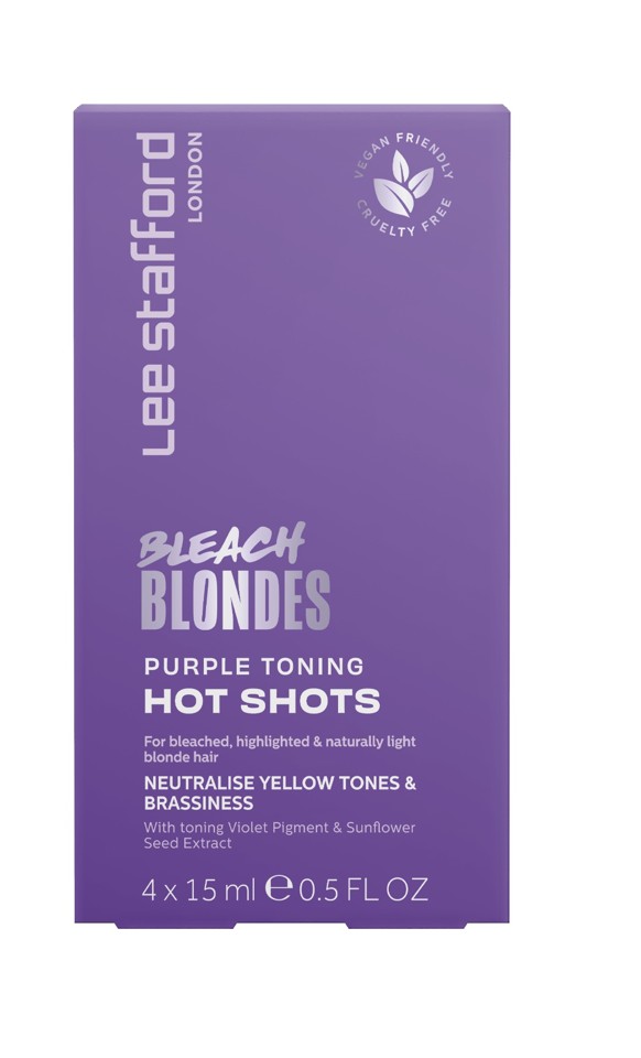 Lee Stafford - Bleach Blondes Purple Toning Hot Shots 4 x 15 ml
