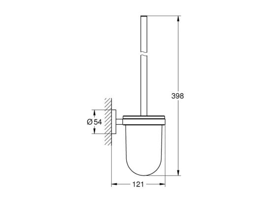 Porte balai WC GROHE Start noir mat