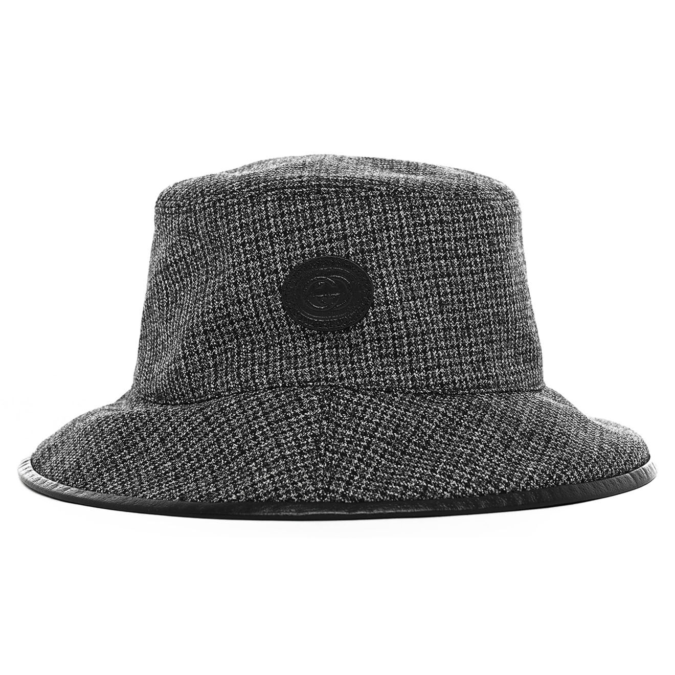 Gucci Bob en Laine & Cuir gris - Neuf avec étiquette