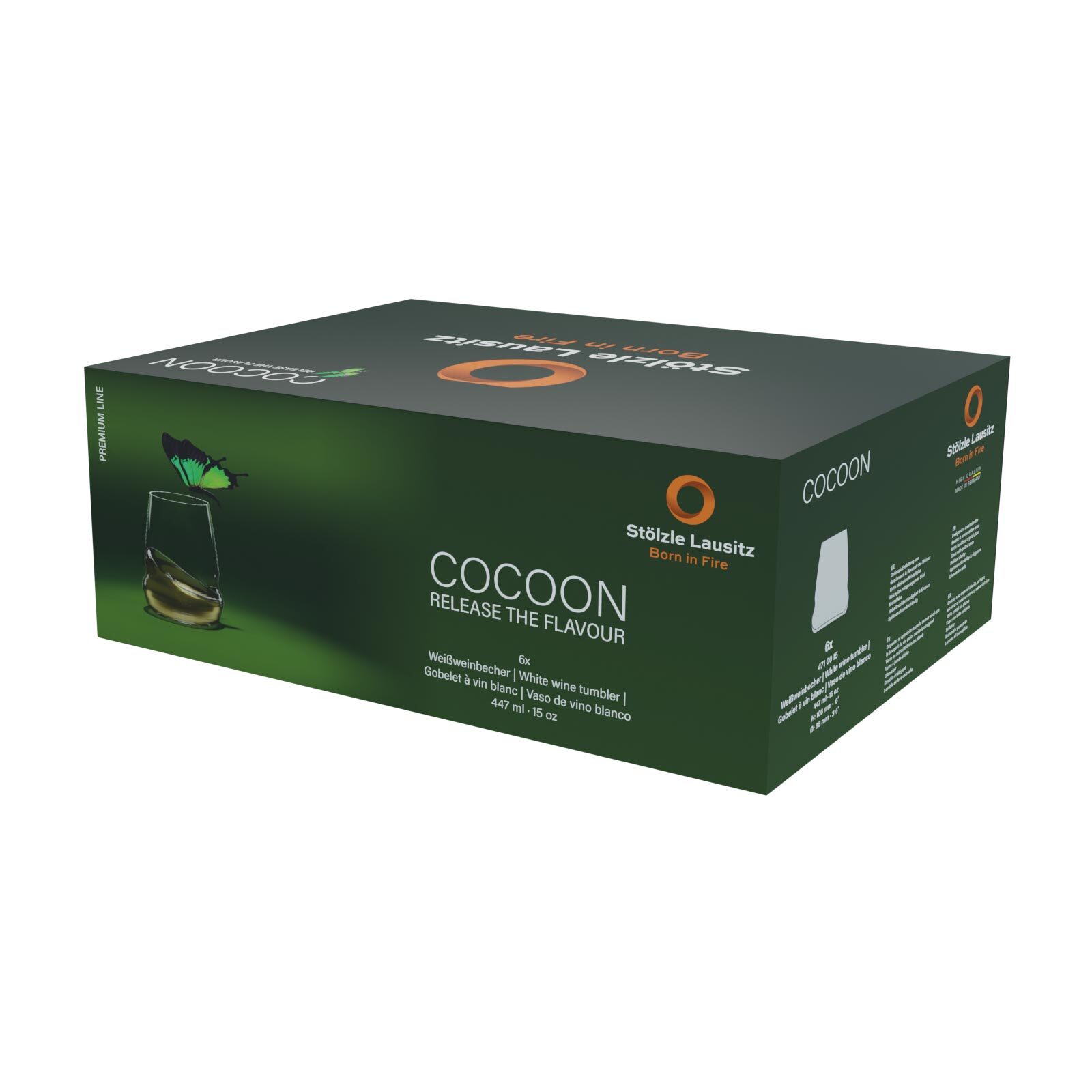 Stölzle Lausitz Weißweinbecher Cocoon 447 ml 6er Set