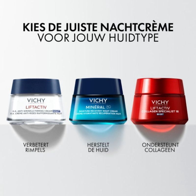 Vichy - Minéral 89 - Hydraterende Herstellende Nachtcrème - 50ml - Huidverzorging