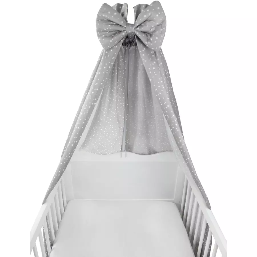 TupTam Babybett Himmel mit Schleifchen grauweiß