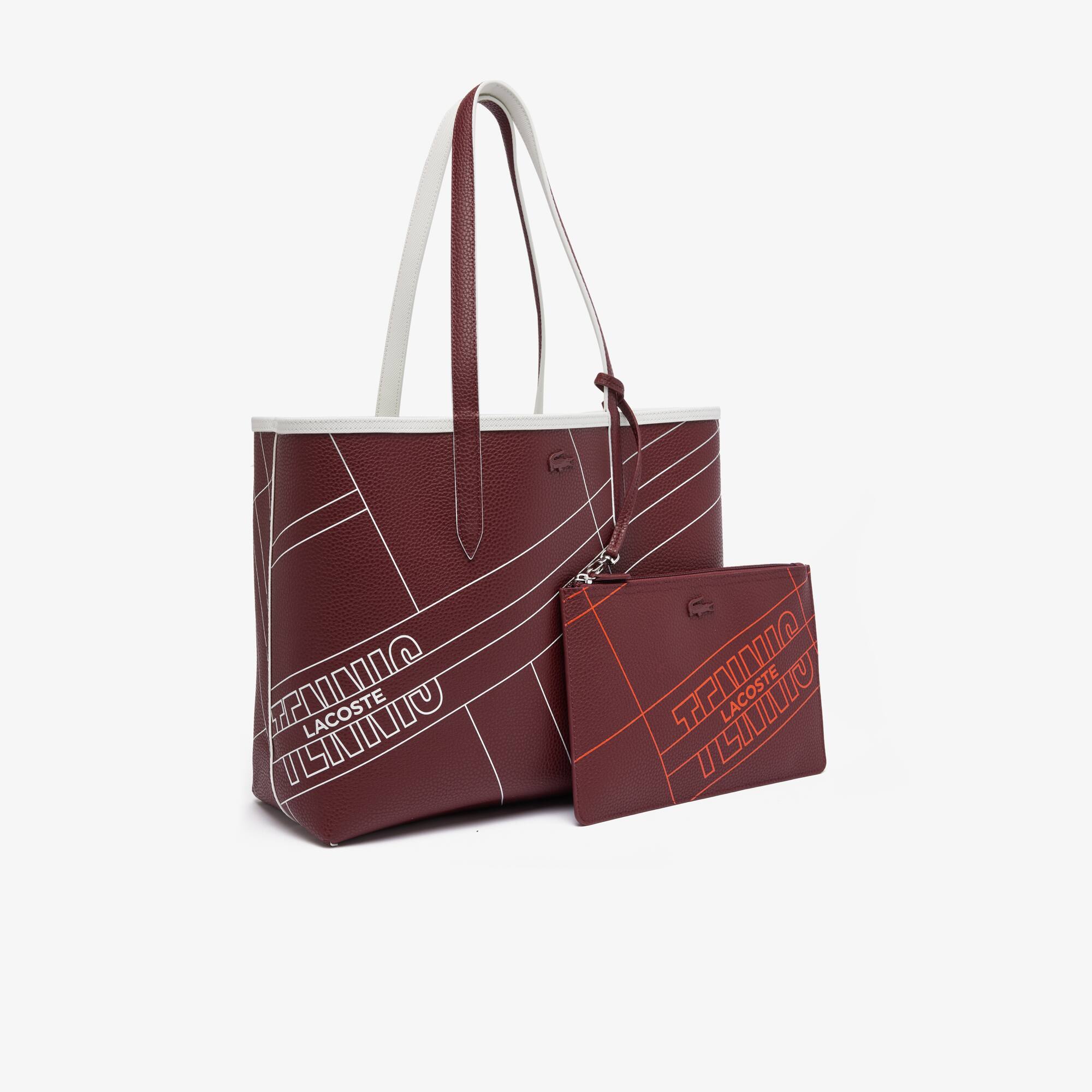 Sac cabas Anna en toile enduite réversible Sacs à main & Cabas - Blanc - Lacoste - Femme