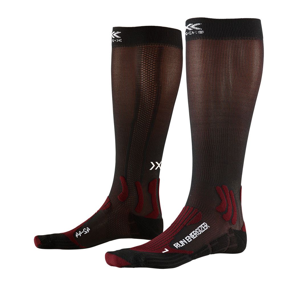 X-Socks RUN ENERGIZER - Chaussettes ruby/noir