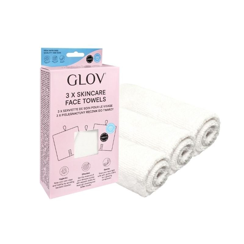 Trio de serviettes démaquillantes blanches Glov