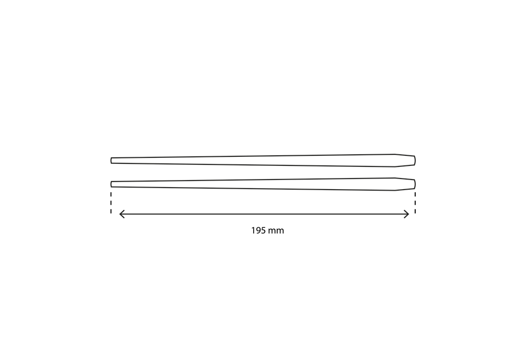 Bamboe chopsticks eetstokjes 19.5cm in hoesje