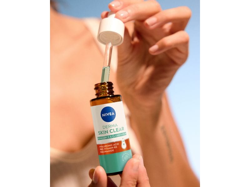 NIVEA Gesichtsserum Derma Skin Rebalance & Clear 30 ml Serum zur Stärkung der Hautbarriere und Reduzierung von Hautunreinheiten