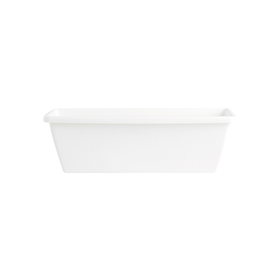 Jardinière barcelona en plastique blanc - 50x19,5x15,6 cm