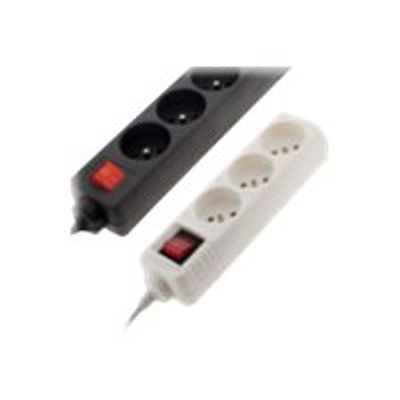 zenitech - Multiprise 3 prises avec interrupteur - blanc - 1m