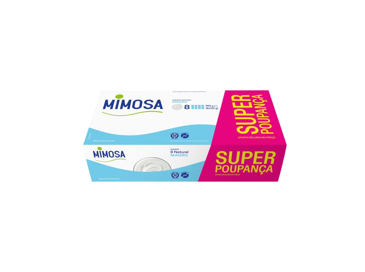 IOGURTE MAGRO MIMOSA NATURAL 8X120G