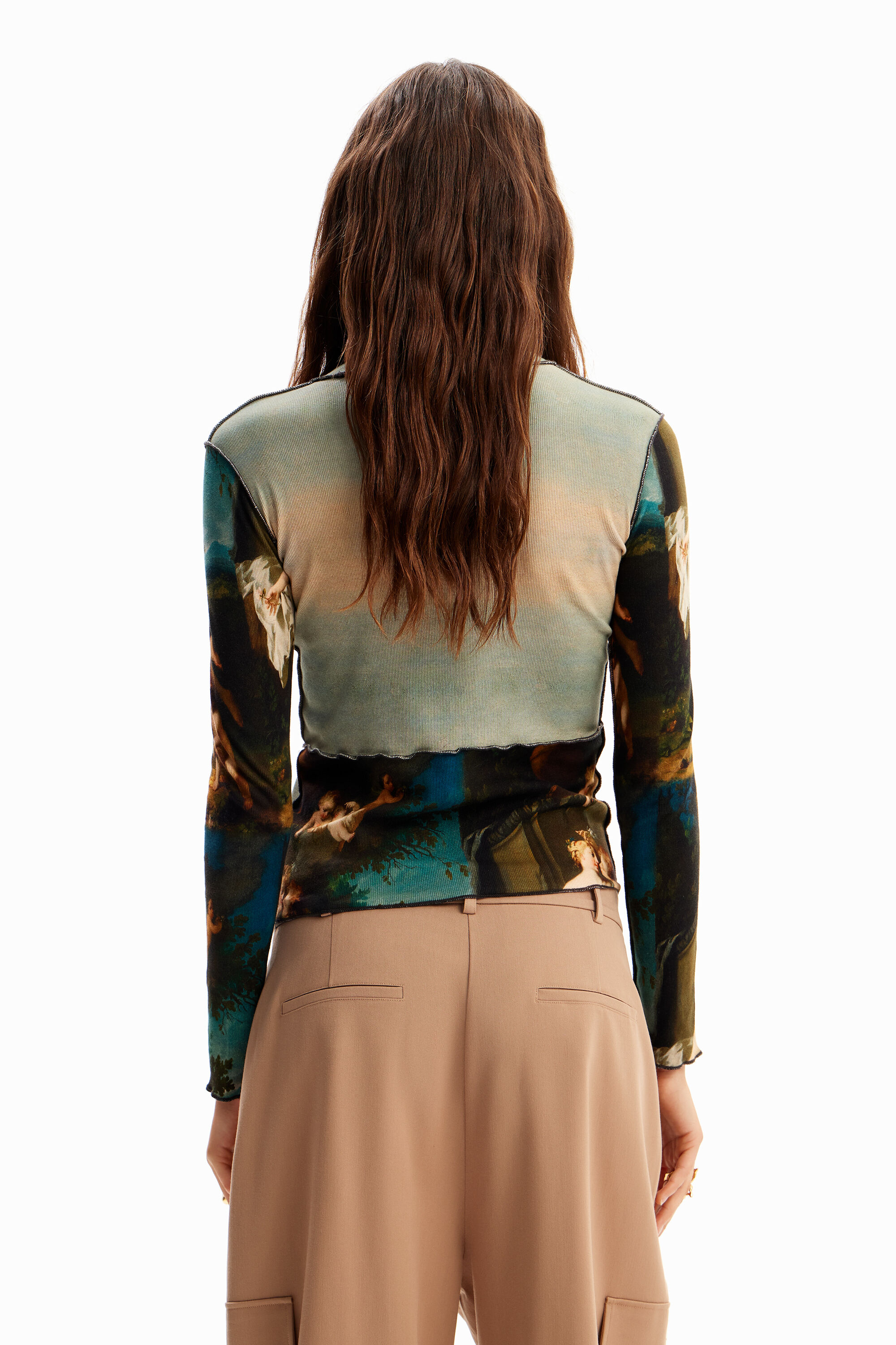 Camisa slim manga wide angeles