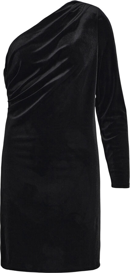 Object OBJBIANCA ONE SHOULDER SHORT DRESS Black