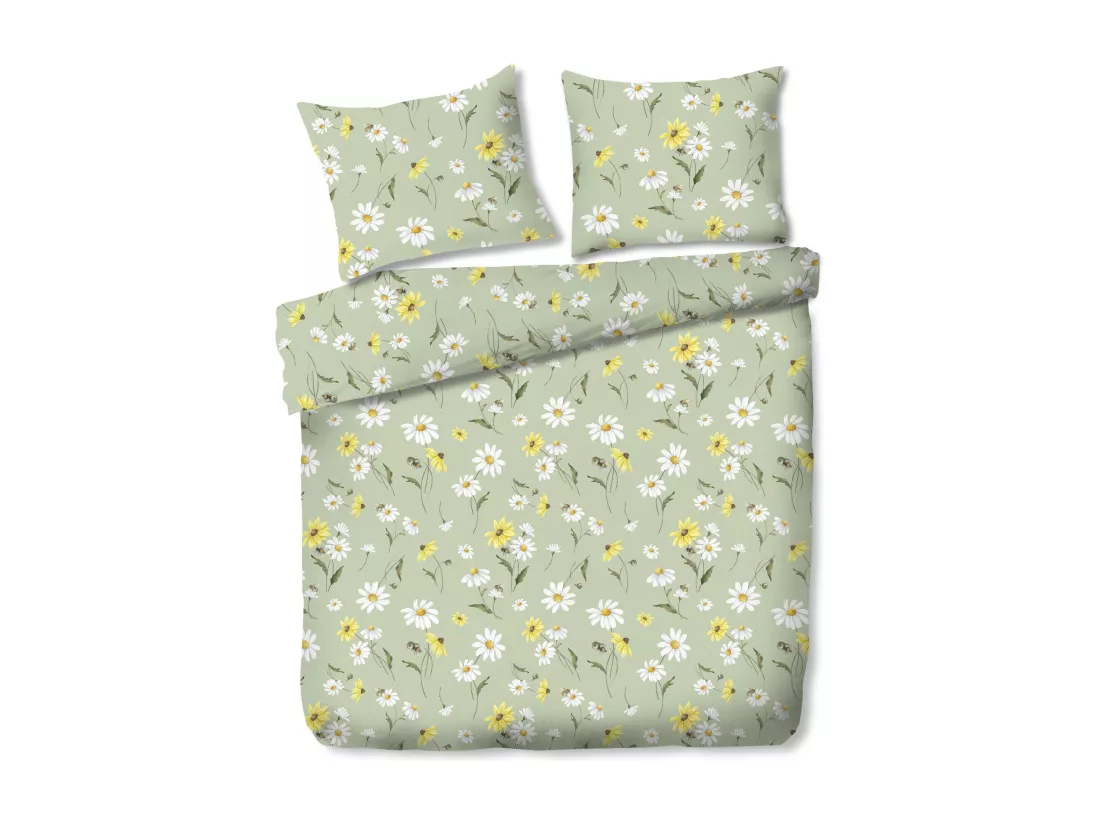 Drap En Microfibre Flordelis Vert Moyen 200 x 220
