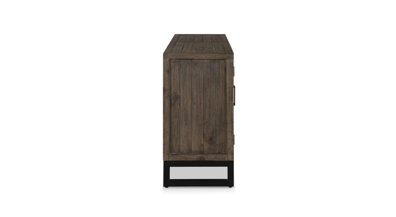 Bahut bois marron 200x45x85cm