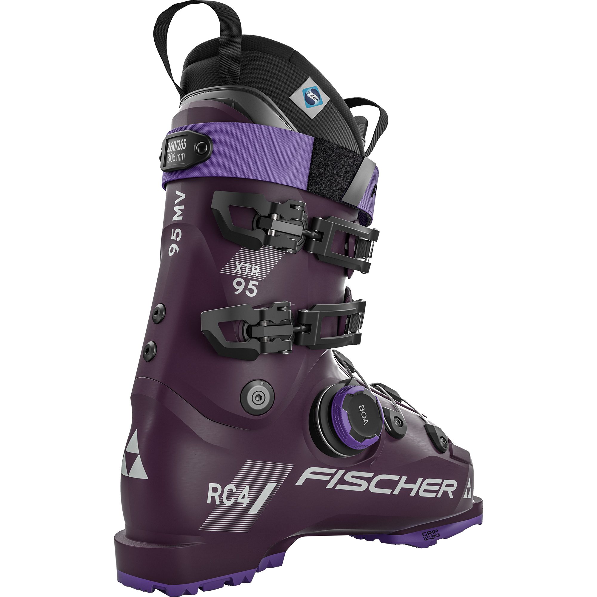 Fischer XTR RC4 95 MV BOA GripWalk Alpin Skischuhe Damen wineberry