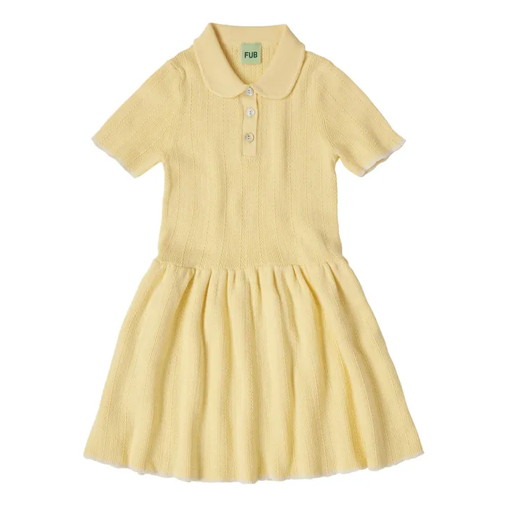 FUB Robe Maille Fine Coton Bio | Jaune