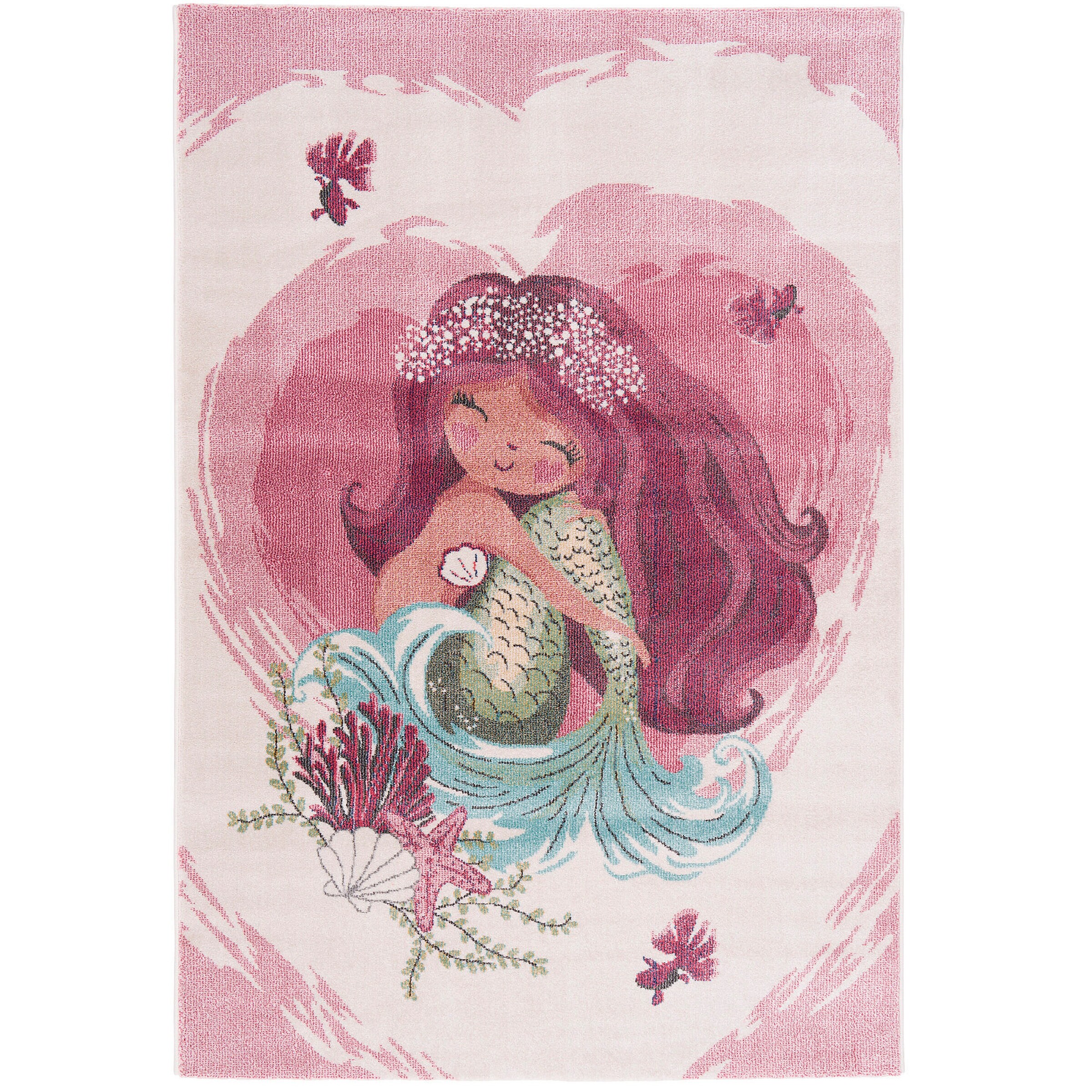 Pergamon Kinder Teppich Maui Kids Meerjungfrau Rosa