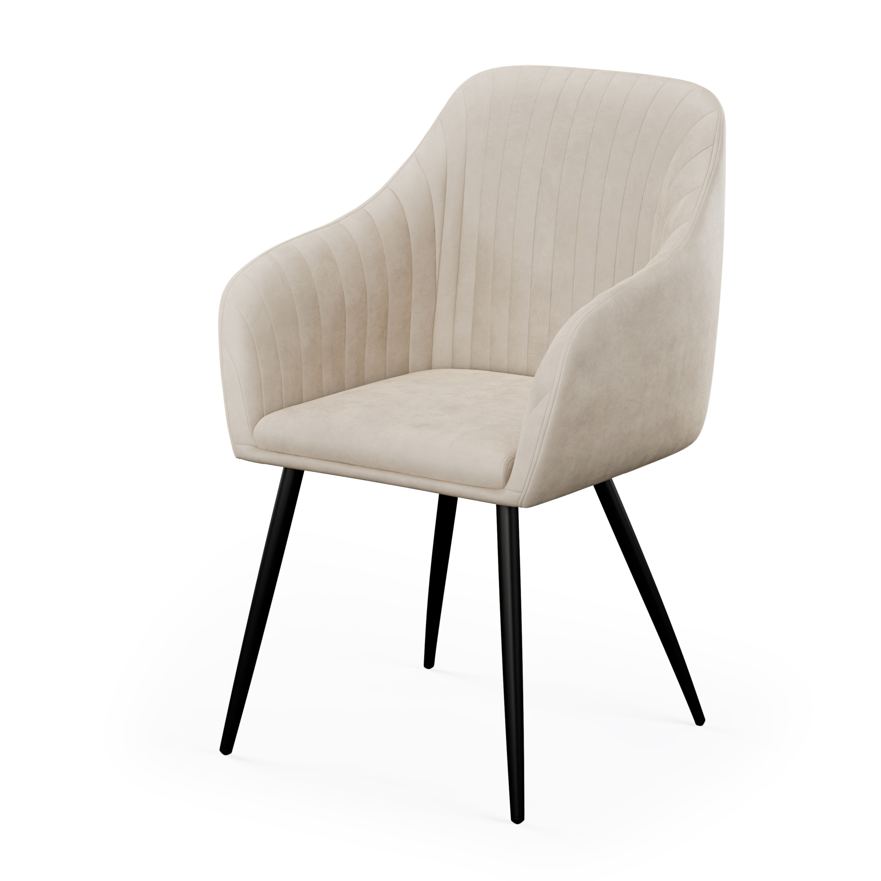 Esszimmerstuhl Samt LEE 2er Set beige