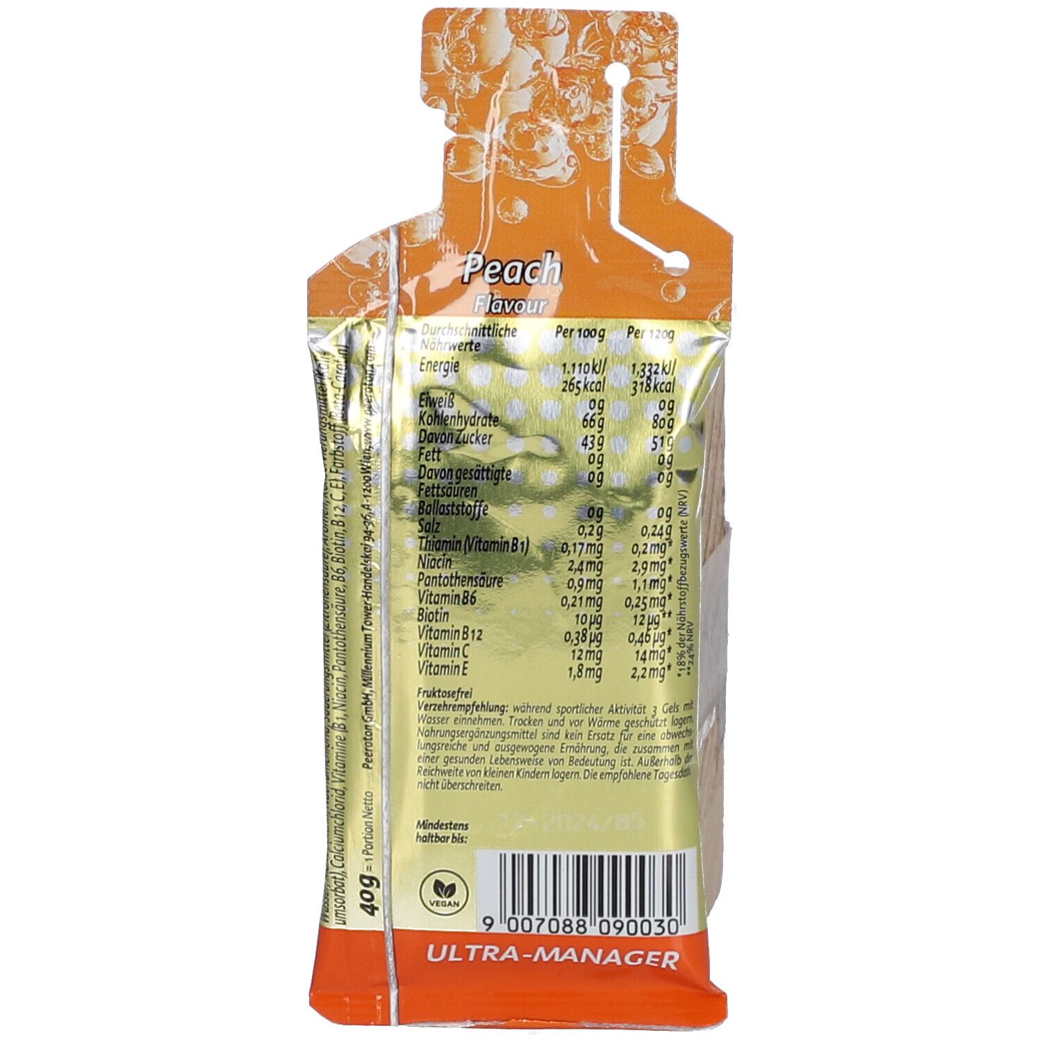 peeroton® Energizer Ultra Gel Pfirsich